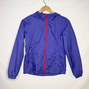 Columbia Kids Windbreaker Jacket in Purple with Red Zipper Size Medium